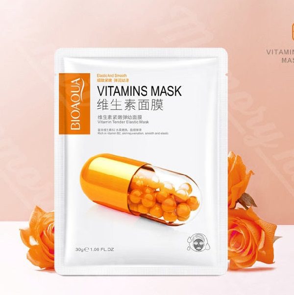 ماسک ورقه ای صورت ویتامین B2 بیوآکوا | BIOAQUA Vitamin B2 Face Mask For Smooth Skin : 