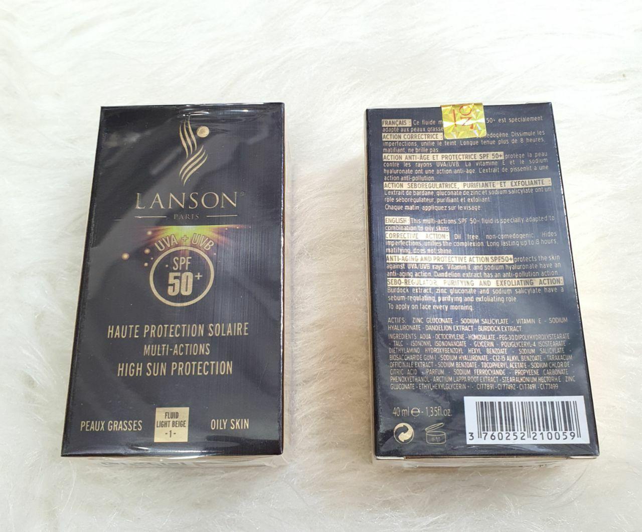 کرم ضد آفتاب لانسون شماره 1