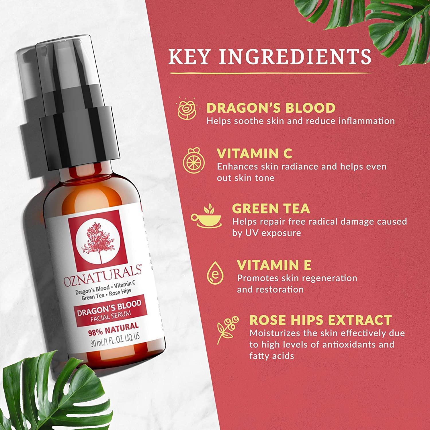 سرم دارگون بلاد اوزنچرال oznaturals dragon's blood serum