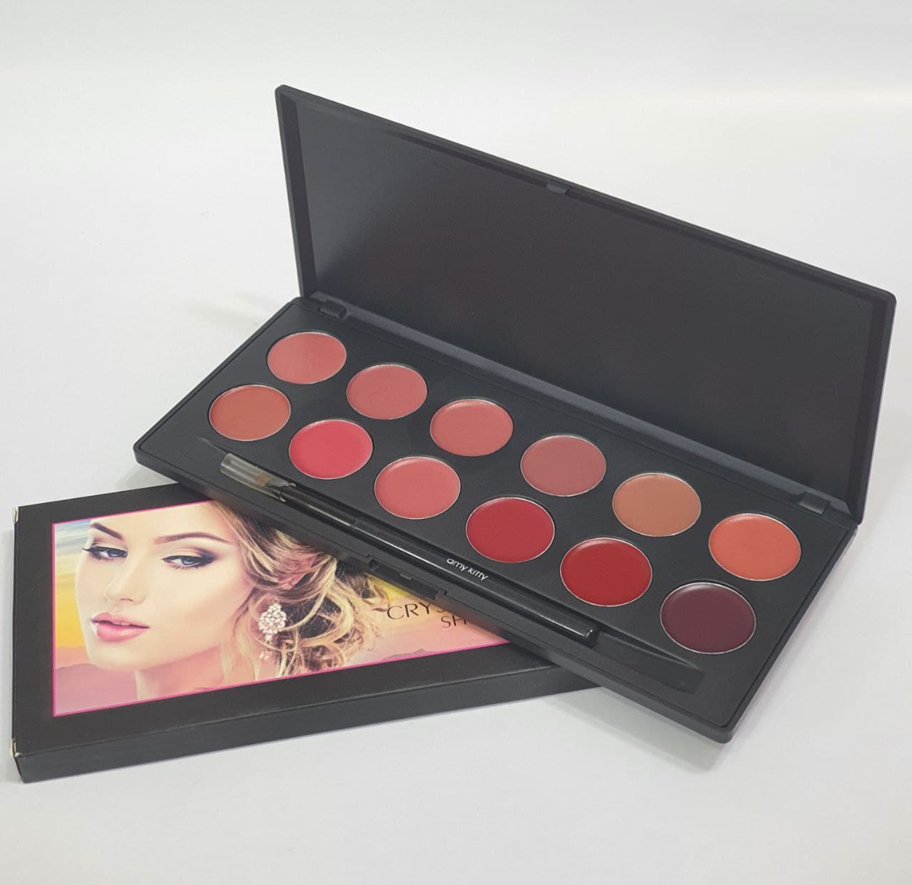 پالت ۱۲ تایی رژلب امی کیتی omy kitty