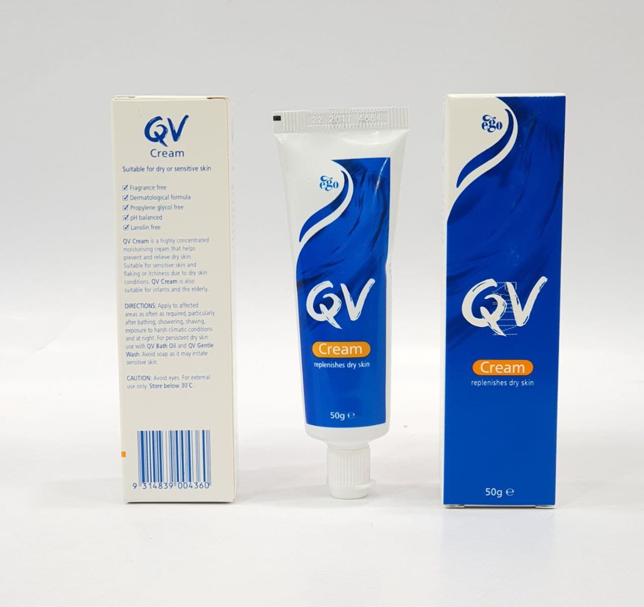 کرم مرطوب کننده تیوبی کیووی qv حجم ۵۰ مل