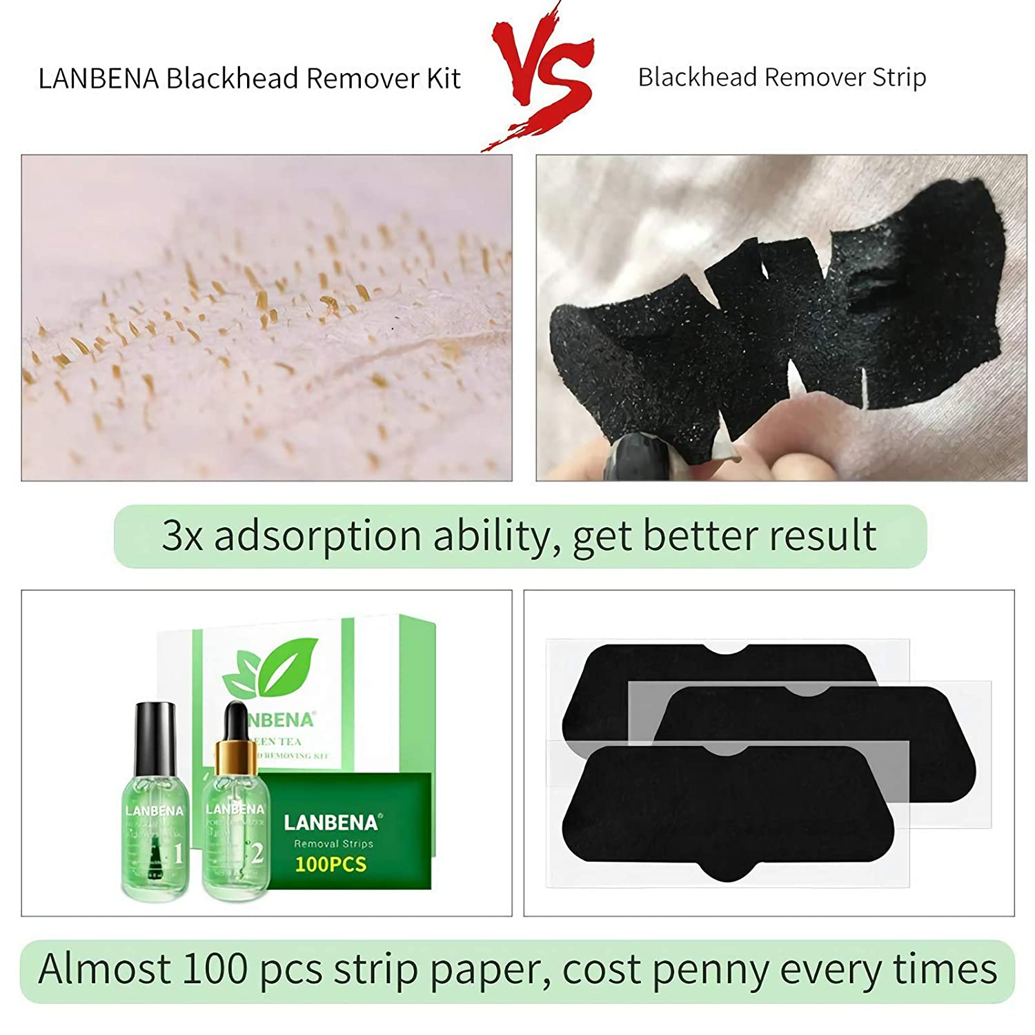 چسب بینی لانبنا lanbena | ضد جوش سر سیاه