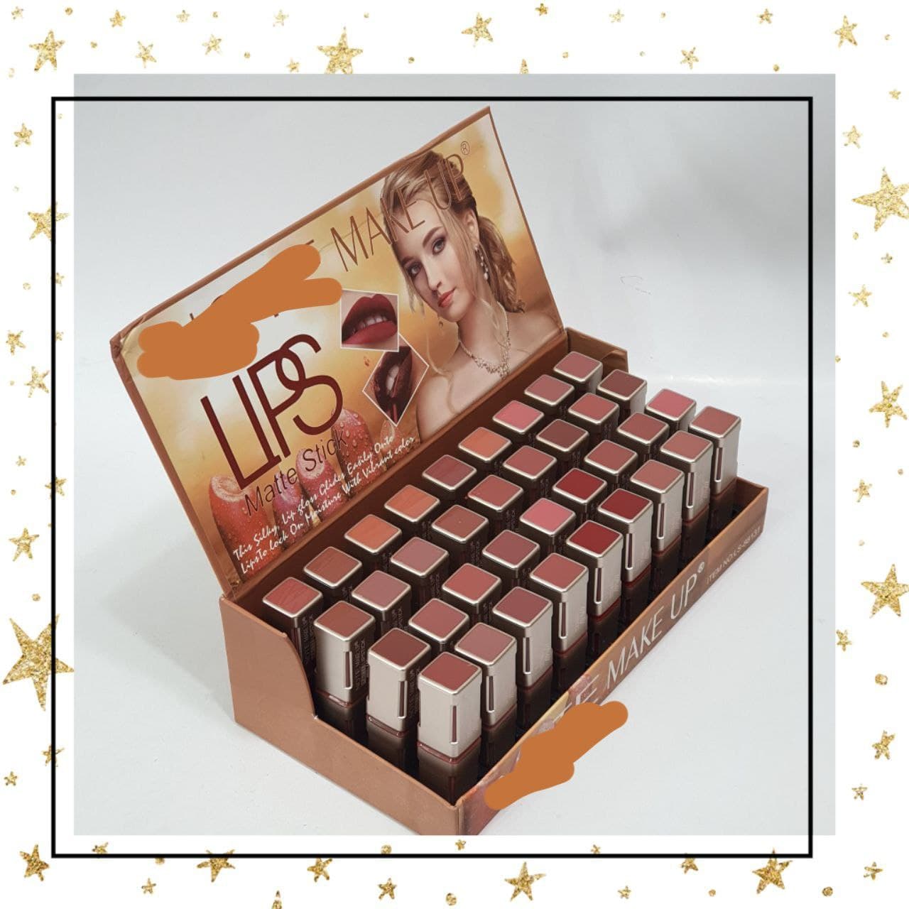 پک 36تایی رژلب جامد مات و مخملی میکاب makeup