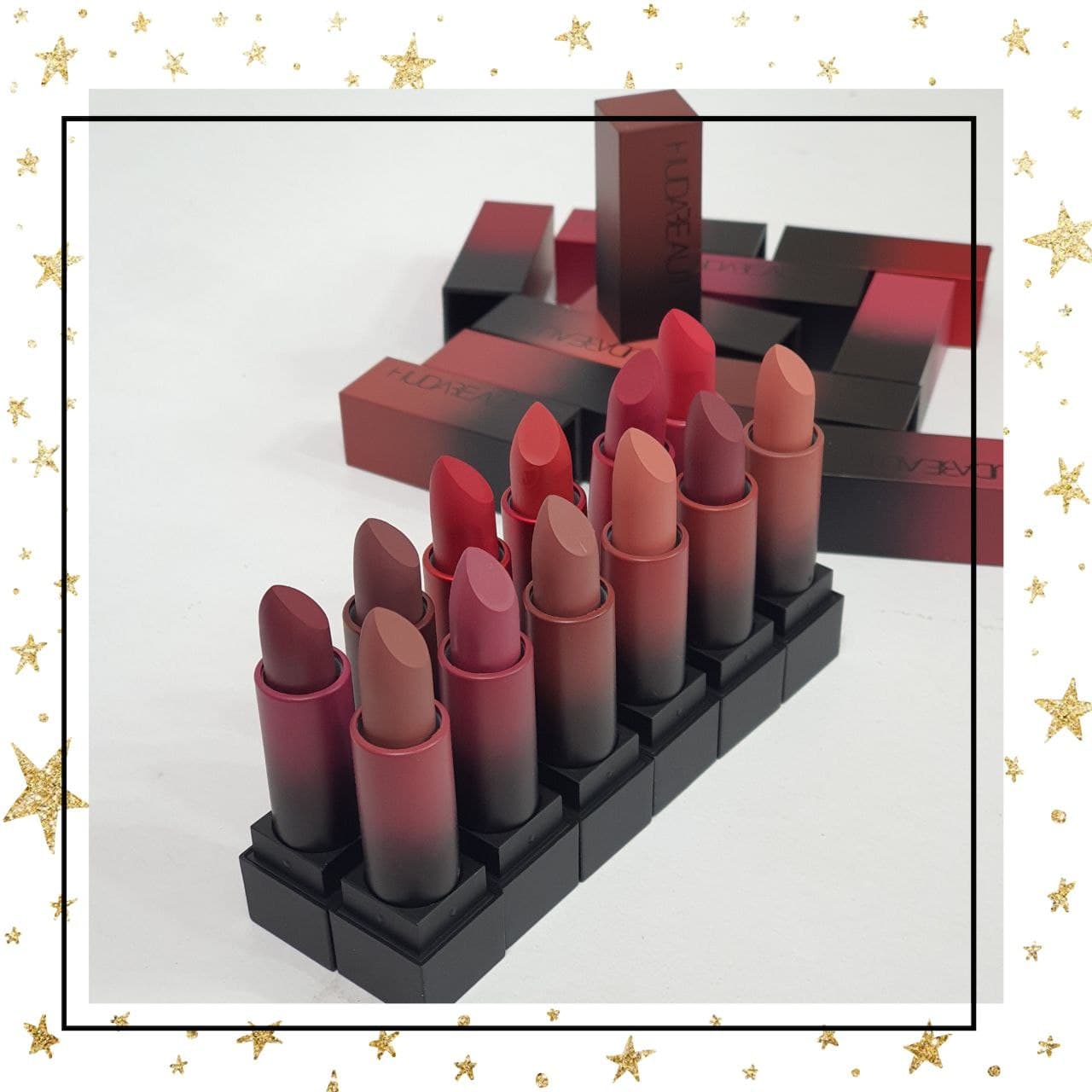 پک 12تایی رژلب جامد مات هدی بیوتی hudabeauty