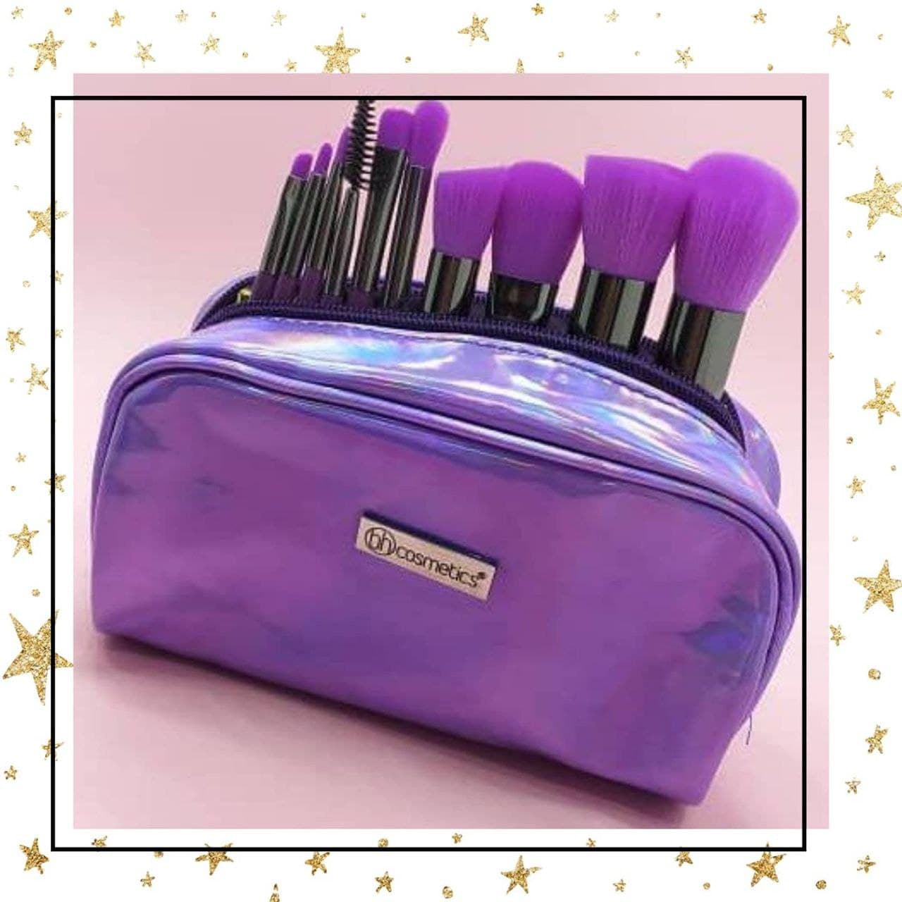 براش ۱۰ تایی هلو گرامی بی اچ کازمتیک bh مدل بنفش