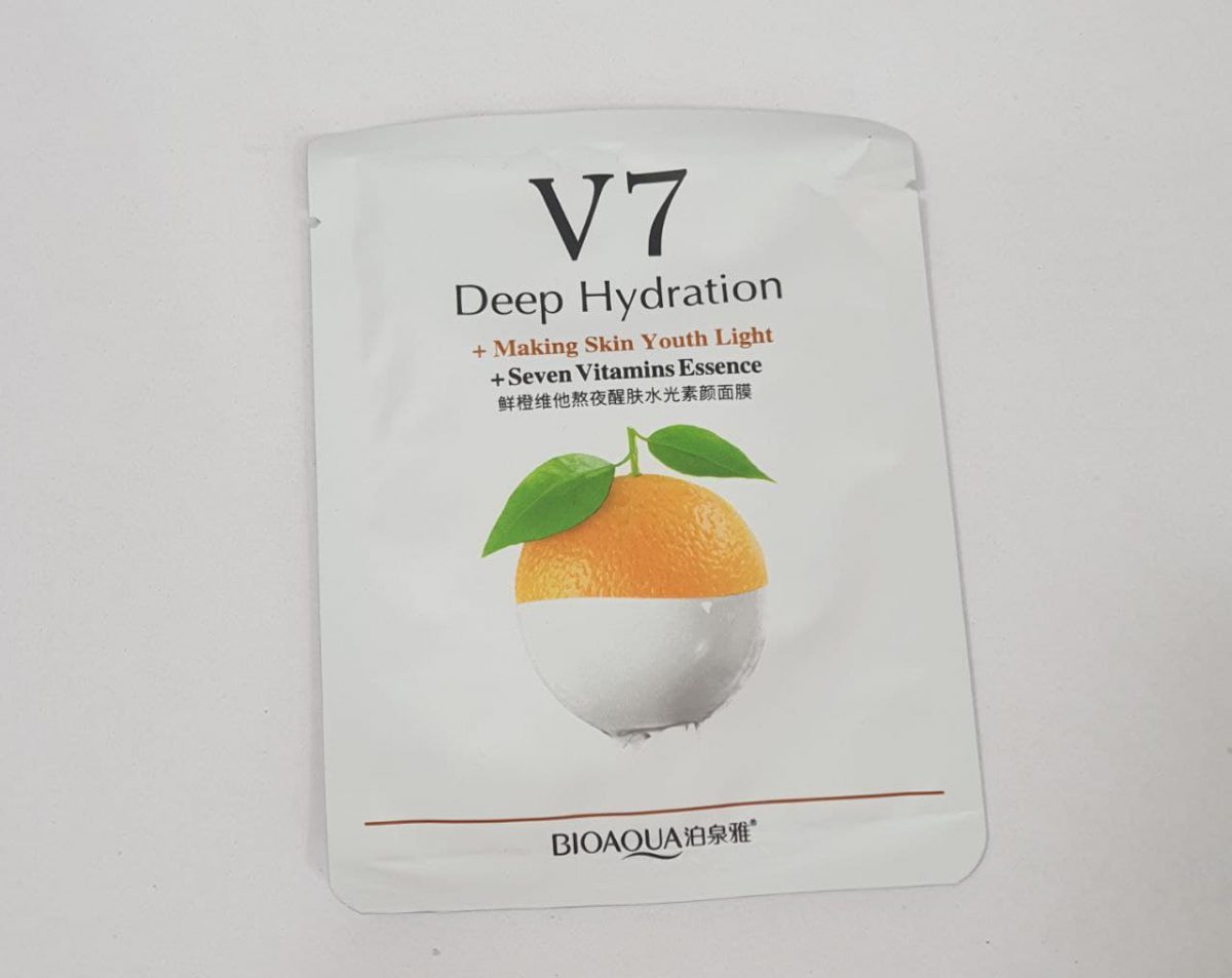 ماسک ورقه ای پرتقال یا ویتامین c بیواکوا v7 deep hydration