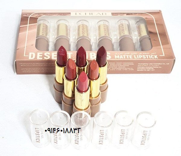 پک 6 تایی رژلب جامد مات برند لچر | lchear matte lipstick