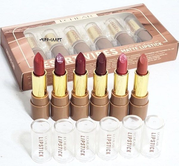 پک 6 تایی رژلب جامد مات برند لچر | lchear matte lipstick