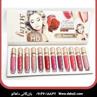 پک ۱۲تایی رژلب مایع مات ۳ بعدی 3q beauty کد ls- 89249