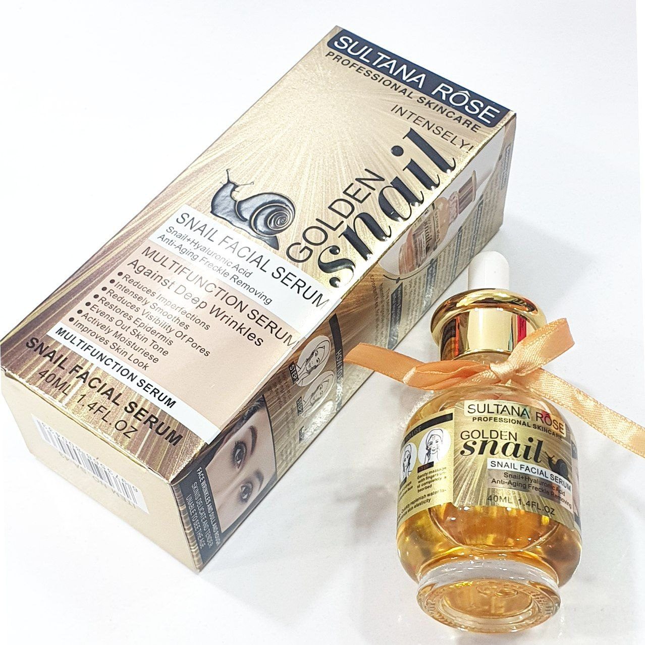 سرم ضد چروک و جوانسازی حلزون و طلا سلطانا رز