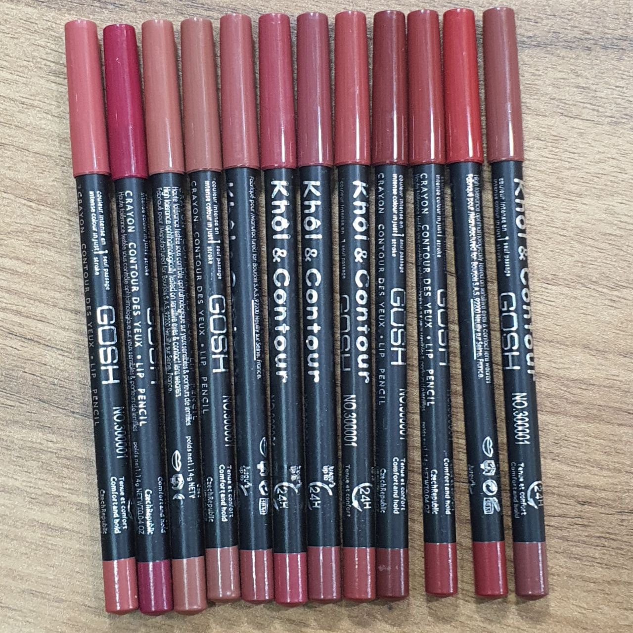 بسته ی ۱۲ تایی مداد لب گاش | Gosh matte ilip pencil