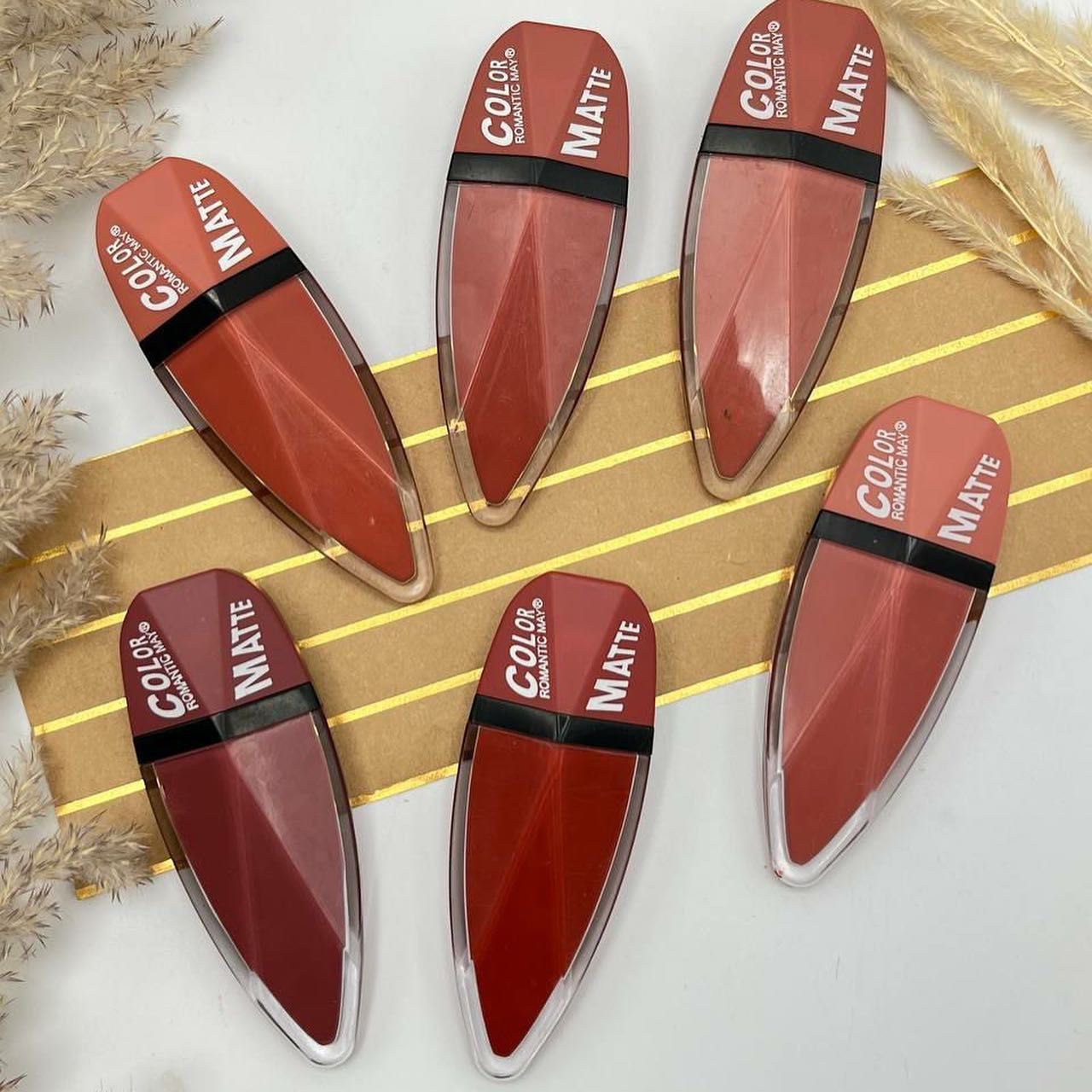 پک ۳۶ تاییی رژلب مایع رمانتیک مای 1 پک ۳۶ تاییی رژلب مایع رمانتیک مای | Romantic may matte lipgloss