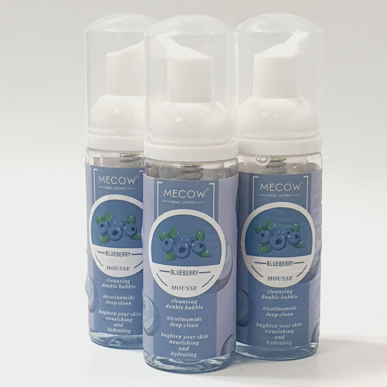 فوم شستشو صورت بلوبری مکاو فوم شستشو صورت بلوبری مکاو Mecow blueberry face wash foam