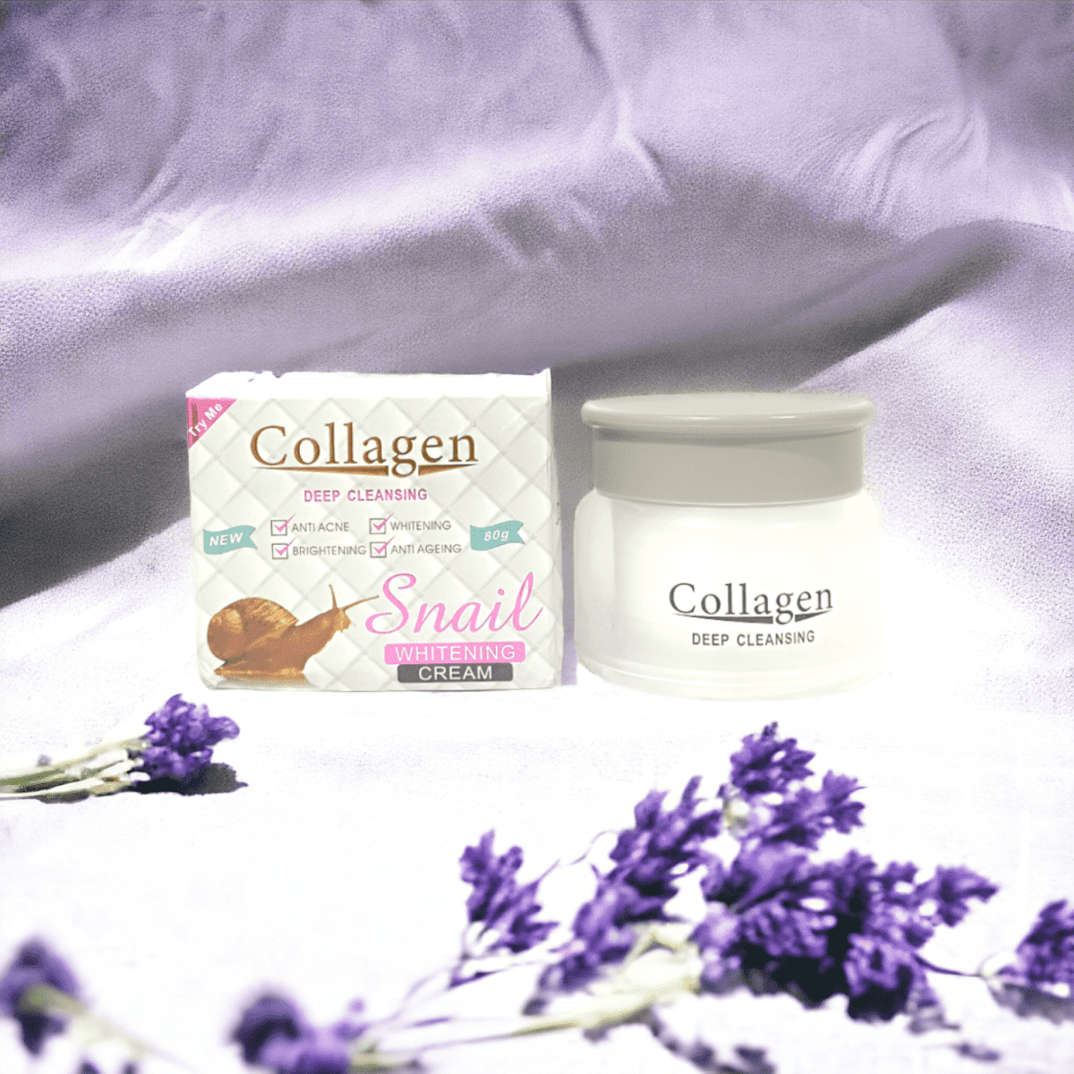 فروش ویژه کرم جوانساز و سفید کننده حلزون کلاژن 80 گرم-Collagen snail Whitening Cream