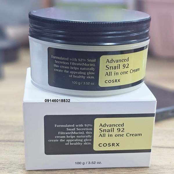 کرم مرطوب کننده حلزون کوزارکس مدل Advanced Snail 92 All in One Cream